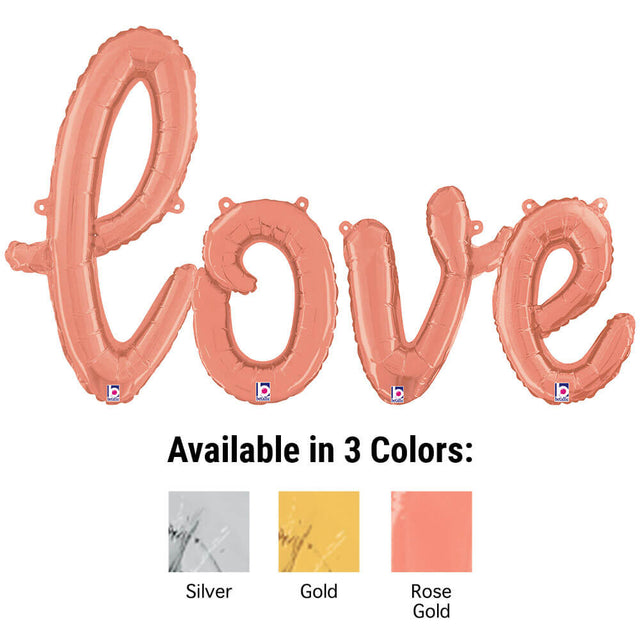Foil Balloon LOVE Script Letters Kit
