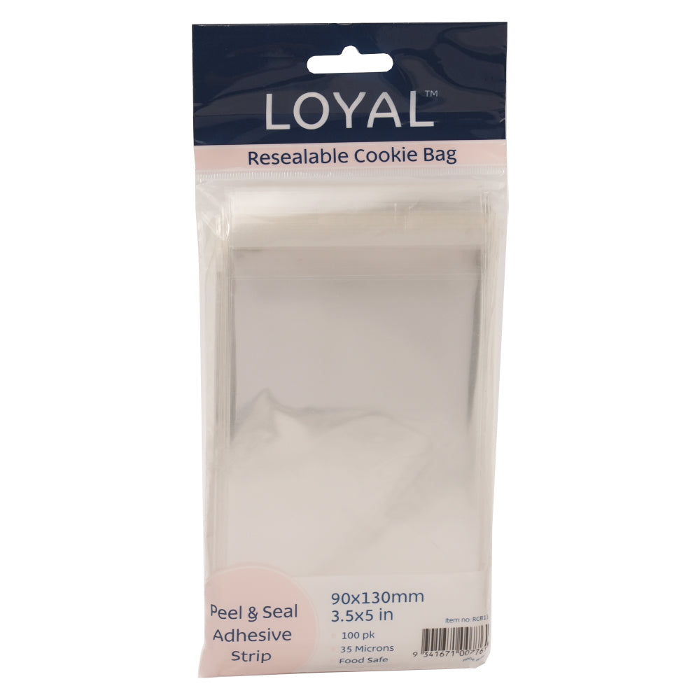 Loyal Bakeware Resealable Cookie Bags, 3.5" x 5" - Pack of 100