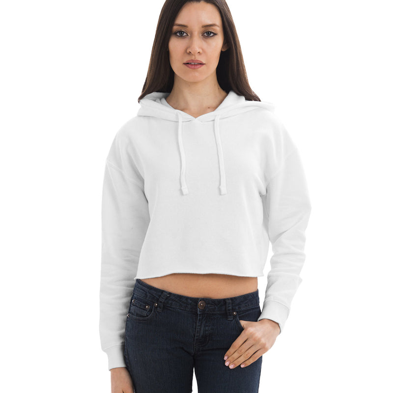 Women's Cropped Fleece Hooded Sweatshirt