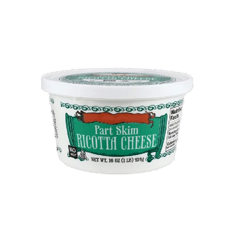 Part Skim Ricotta Cheese Fresh Italian Style Low-Fat Soft Cheese
