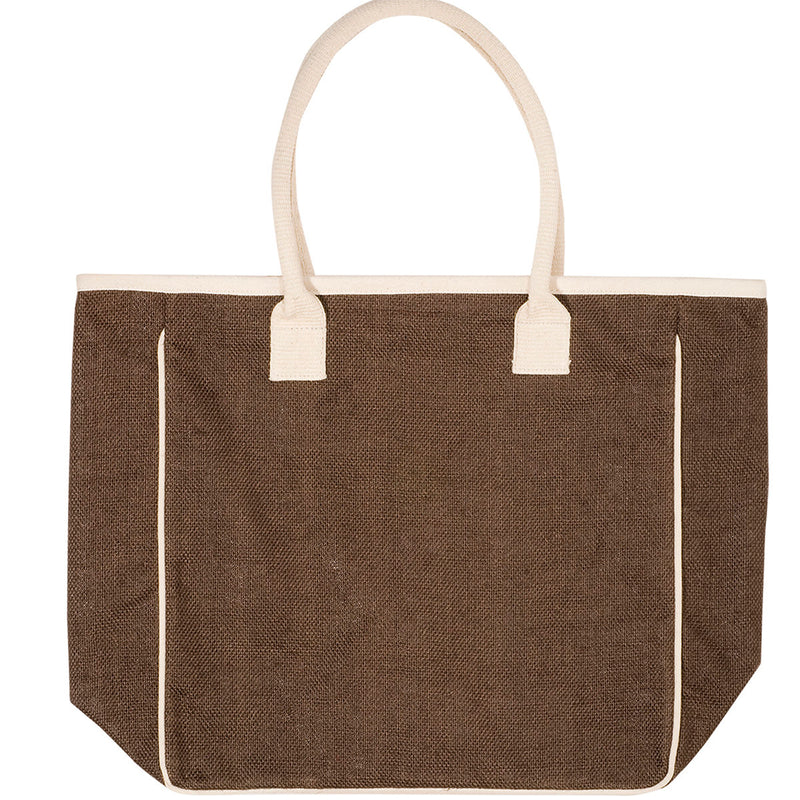 Seville Jute & Canvas Tote Bag