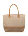 Wanderlust Laminated Jute & Canvas Tote Bag