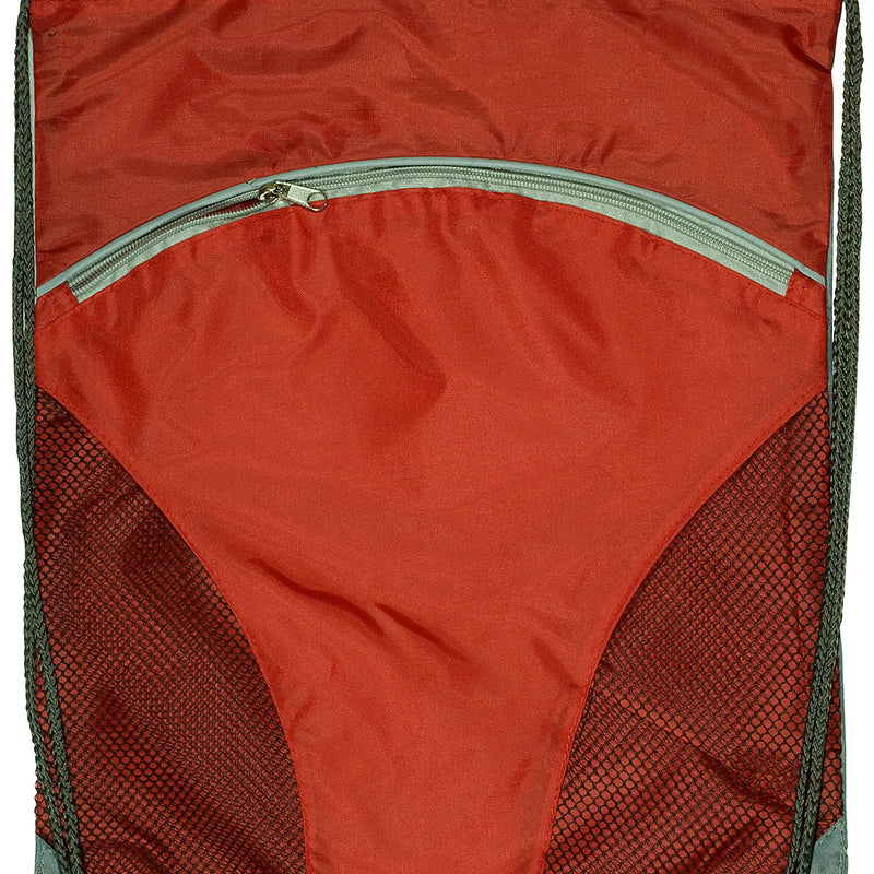 Zip Pouch Drawstring Backpack