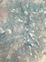 3D Butterflies Light Blue Polyester Mesh Fabric - Light Blue Butterflies, 54" Width (1 Yard)