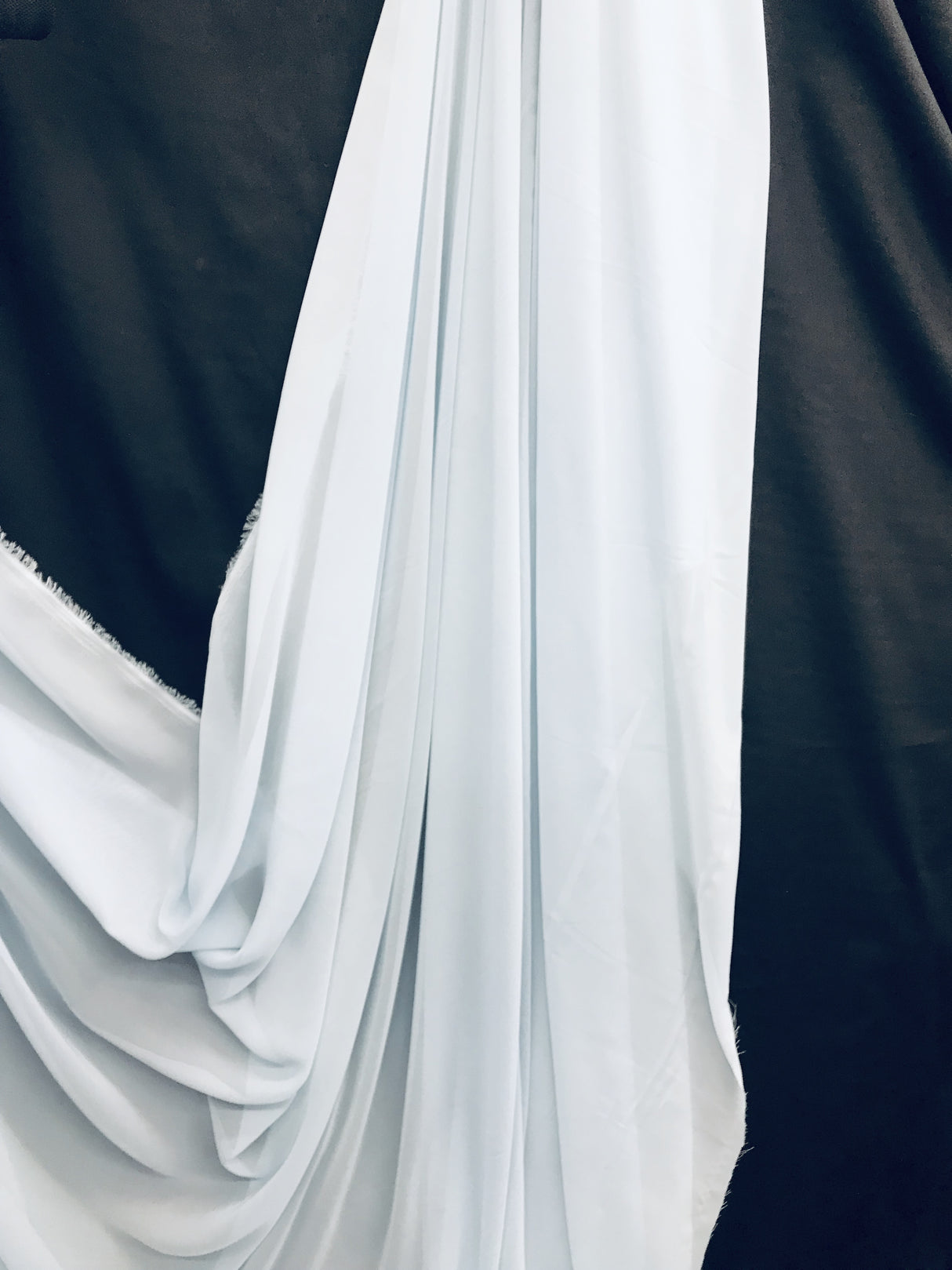 Baby Blue Chiffon Fabric - Baby Blue, Sheer, 59"-60" Width (1 Yard)