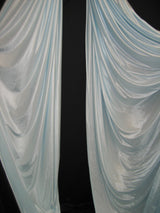 1 Yard Lt. Blue Polyester Fabric Low Stretch For Aerial Use Backdrops Crafts 108/120 Inch Wide