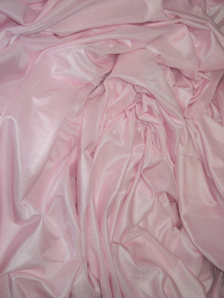 Low Stretch 40 Denier Tricot Polyester Fabric - Light Pink, 108"-120" Width (1 Yard)