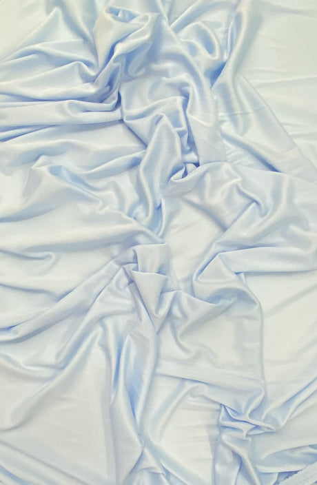 Stretch Lining Polyester Fabric - Light Blue, Matte Soft, 60" Width (1 Yard)