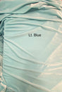 Lt Blue Stretch Velvet Fabric - Light Blue, 58"-60" Width (1 Yard)