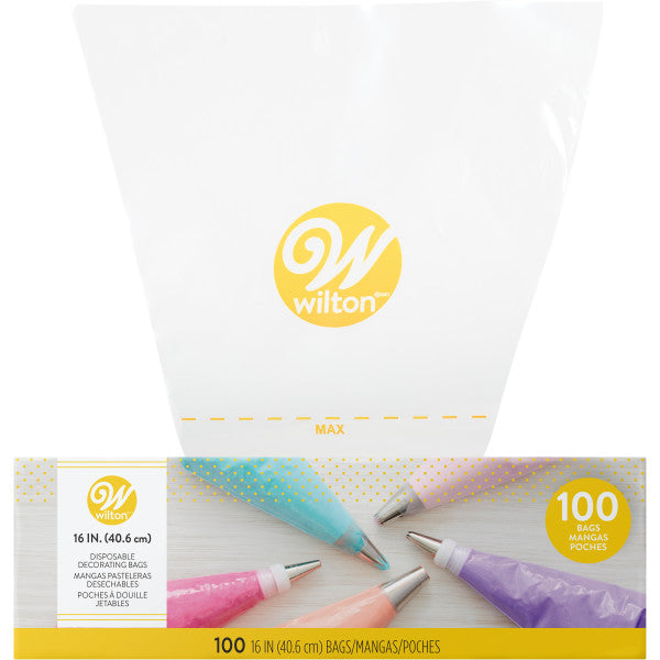 Wilton Easy-Grab Disposable Decorating Bags – 16 in. – 100 Count