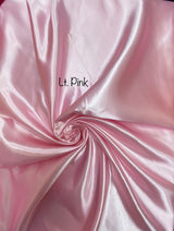 Pink Bridal Satin Polyester Fabric - Pink, Sheen, 58"-60" Width (1 Yard)