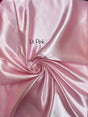 Pink Bridal Satin Polyester Fabric - Pink, Sheen, 58"-60" Width (1 Yard)