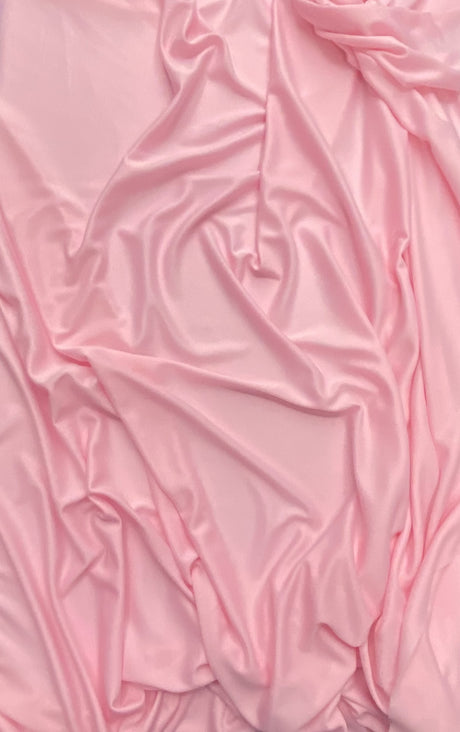 Stretch Lining Polyester Fabric - Light Pink, Matte Soft, 60" Width (1 Yard)