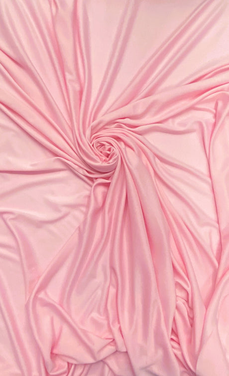 Stretch Lining Polyester Fabric - Light Pink, Matte Soft, 60" Width (1 Yard)