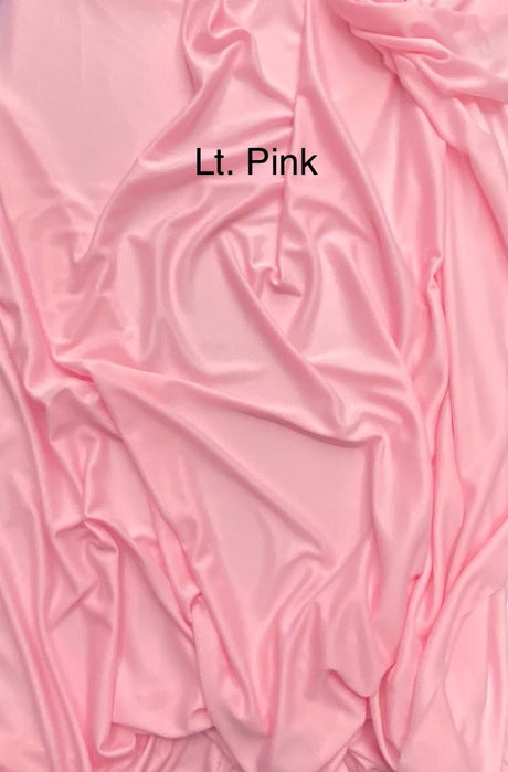 Stretch Lining Polyester Fabric - Light Pink, Matte Soft, 60" Width (1 Yard)