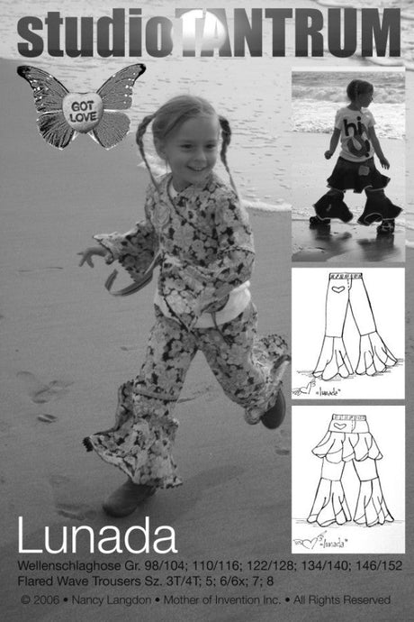 Sewing Pattern Lunada Flare Trousers and Skirty Pant by StudioTANTRUM