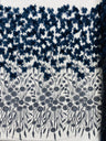 Luxury 3D Floral Butterfly Beaded Lace Fabric - 54" Width, Color Options (1 Yard)