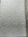 Luxury 3D Floral Butterfly Beaded Lace Fabric - 54" Width, Color Options (1 Yard)