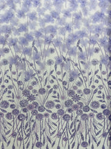Luxury 3D Floral Butterfly Beaded Lace Fabric - 54" Width, Color Options (1 Yard)