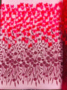 Luxury 3D Floral Butterfly Beaded Lace Fabric - 54" Width, Color Options (1 Yard)