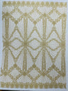 Luxury Bridal Fabric With Geometric Beading On Mesh - Beaded Mesh Fabric, 54" Width, Color Options (1 Yard)