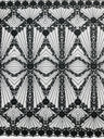 Luxury Bridal Fabric With Geometric Beading On Mesh - Beaded Mesh Fabric, 54" Width, Color Options (1 Yard)