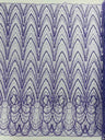 Luxury Chain Geometric Beaded Lace Fabric - Geometric Chain Beaded Lace, 54" Width (1 Yard)