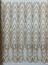 Luxury Chain Geometric Beaded Lace Fabric - Geometric Chain Beaded Lace, 54" Width (1 Yard)