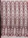 Luxury Chain Geometric Beaded Lace Fabric - Geometric Chain Beaded Lace, 54" Width (1 Yard)