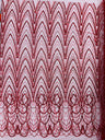 Luxury Chain Geometric Beaded Lace Fabric - Geometric Chain Beaded Lace, 54" Width (1 Yard)
