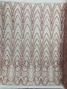 Luxury Chain Geometric Beaded Lace Fabric - Geometric Chain Beaded Lace, 54" Width (1 Yard)