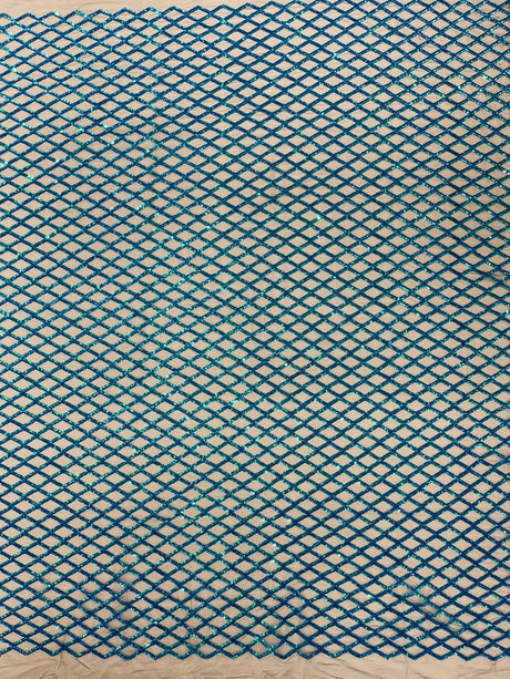 Luxury Diamond Design Mini Glitz Sequins Mesh Fabric - Diamond Pattern, 54" Width (1 Yard)
