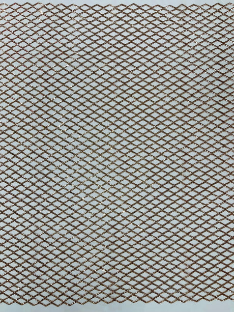 Luxury Diamond Design Mini Glitz Sequins Mesh Fabric - Diamond Pattern, 54" Width (1 Yard)