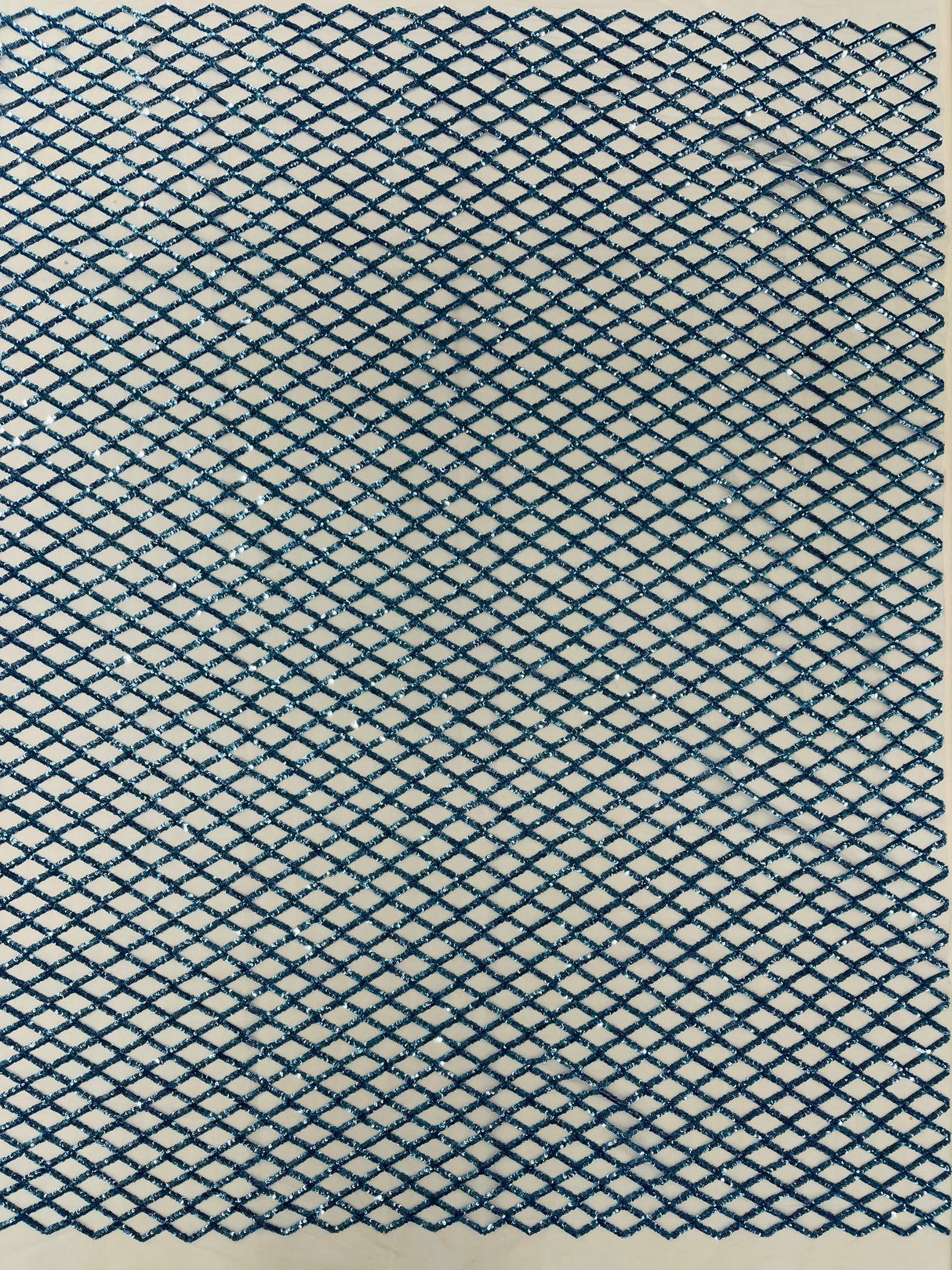 Luxury Diamond Design Mini Glitz Sequins Mesh Fabric - Diamond Pattern, 54" Width (1 Yard)