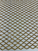 Luxury Diamond Design Mini Glitz Sequins Mesh Fabric - Diamond Pattern, 54" Width (1 Yard)