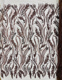 Luxury Festival Beaded Vine Lace Polyester Fabric - Heavy Beaded Mesh Lace, Double Scalloped, 50-54" Width (1 Yard)