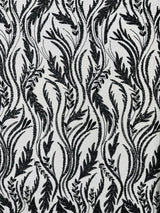 Luxury Festival Beaded Vine Lace Polyester Fabric - Heavy Beaded Mesh Lace, Double Scalloped, 50-54" Width (1 Yard)