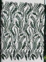 Luxury Festival Beaded Vine Lace Polyester Fabric - Heavy Beaded Mesh Lace, Double Scalloped, 50-54" Width (1 Yard)
