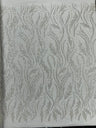 Luxury Festival Beaded Vine Lace Polyester Fabric - Heavy Beaded Mesh Lace, Double Scalloped, 50-54" Width (1 Yard)