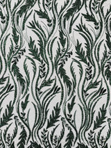Luxury Festival Beaded Vine Lace Polyester Fabric - Heavy Beaded Mesh Lace, Double Scalloped, 50-54" Width (1 Yard)