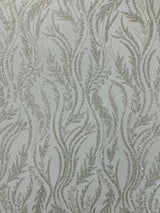 Luxury Festival Beaded Vine Lace Polyester Fabric - Heavy Beaded Mesh Lace, Double Scalloped, 50-54" Width (1 Yard)