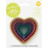 Wilton Heart-Shaped Fondant Cut-Out Set, 6-Piece