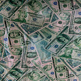 Polyester Spandex Random Money Hologram Fabric