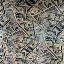 Polyester Spandex Random Money Hologram Fabric