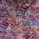 Polyester Spandex Random Money Hologram Fabric