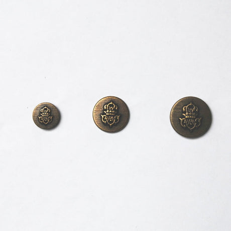 Antique Brass Shield Metal Buttons - Antique Brass Shield Metal Fabric
