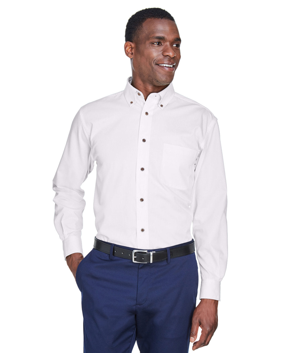 Men's Easy Blend™ Long-Sleeve Twill Shirt with Stain-Release