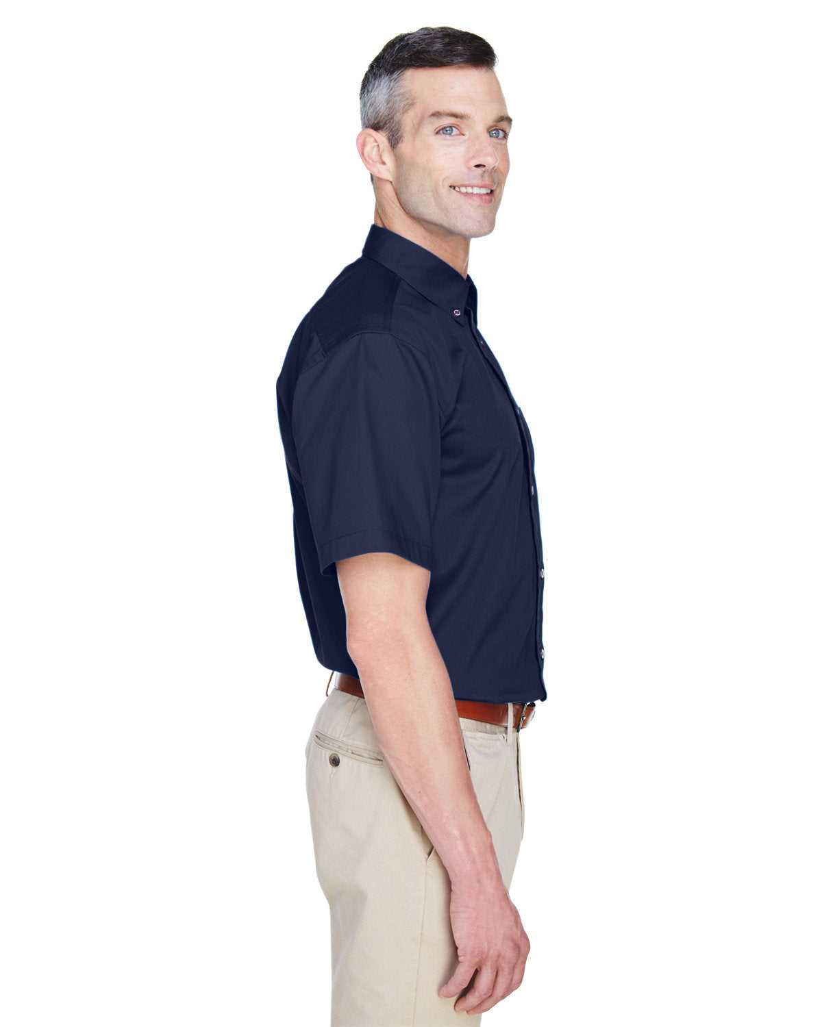 Men's Easy Blend™ Short-Sleeve Twill Shirt with Stain-Release