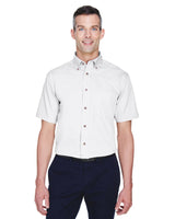 Men's Easy Blend™ Short-Sleeve Twill Shirt with Stain-Release