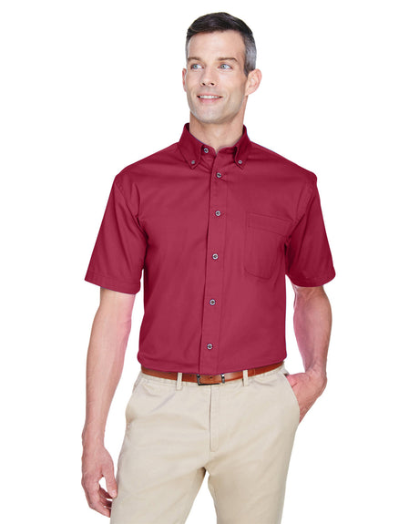 Men's Easy Blend™ Short-Sleeve Twill Shirt with Stain-Release